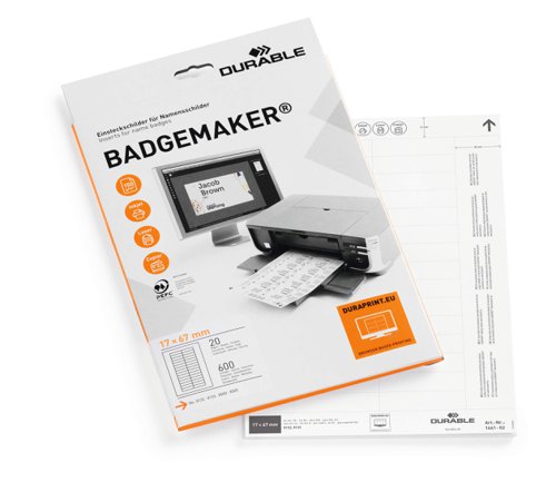 Durable BADGEMAKER Inserts 17x67mm