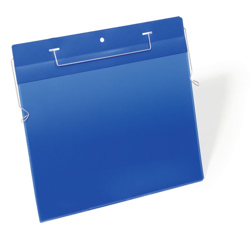 Durable Wire Hanger Pocket A4 Blue