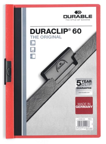 Durable DURACLIP 60 A4 Folder Red