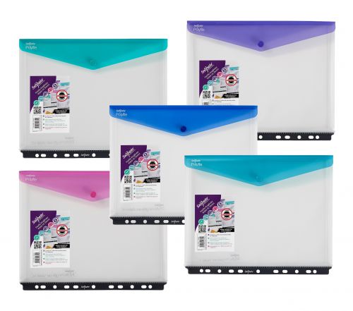 Polyfile RingBinder Wallet HC A4 Electra Colours- 5 Files