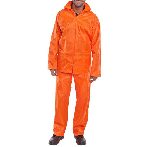 Beeswift Nylon B-Dri Weatherproof Suit Orange 5XL