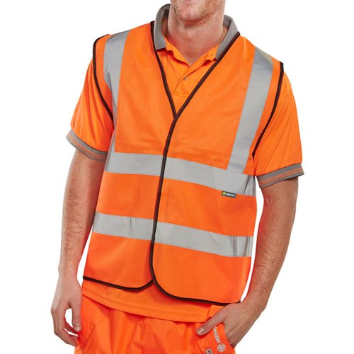 Beeswift En Iso 20471 Vest Orange (Bulk Pack) Orange L (Box of 100)