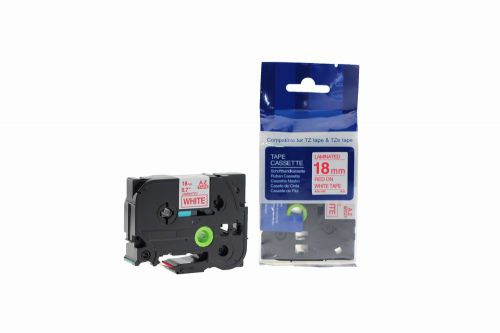 Compatible Brother P Touch TZe-242 Red on White also for TZ-242 Label Cassette