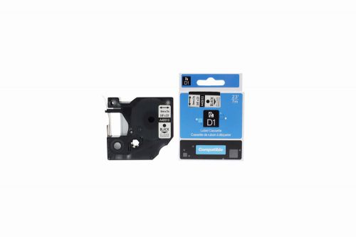 Compatible Dymo YT-40910 Black on Clear S0720670 Label Cassette
