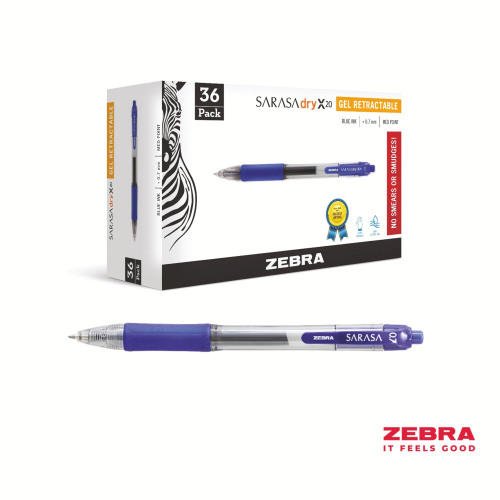 SARASA Gel Retractable Rollerball 0.7mm Pen Blue Ink Box 12