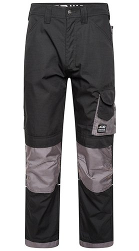 JCB Trade Black/Grey Rip Stop Trouser 32