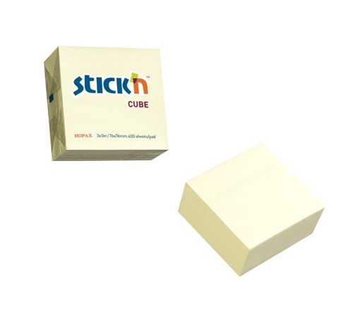 Repositional Notes UP Repositionable Notes Cube Pastel Yellow (1)