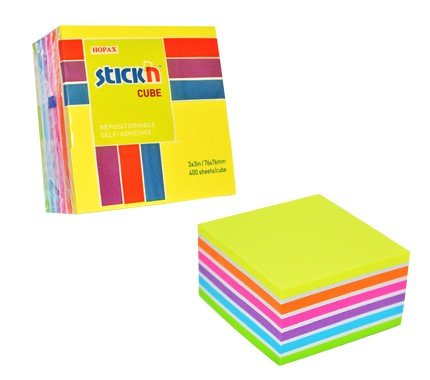 Repositional Notes UP Repositionable Cube 76x76mm Neon (1)