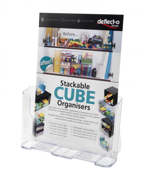 Deflecto A4 Portrait High Back Single Compartment Literature Holder