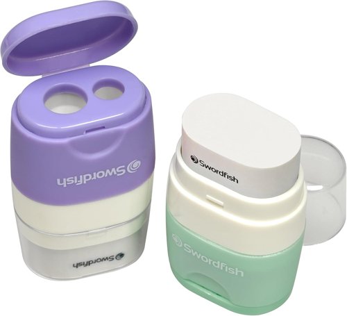 Twin Combo Sharpener & Eraser Pastel Blister- 20 Blisters of 1