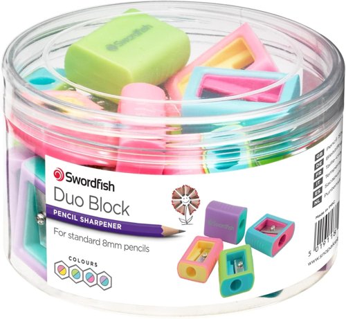 Duo Block Pencil Sharpener Tub- 1 Box of 24