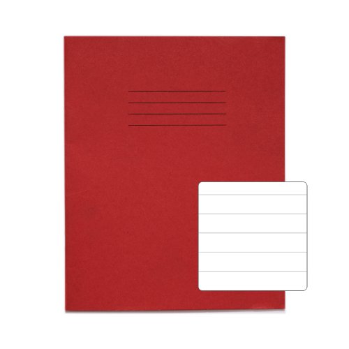 RHINO 8 x 6.5 Exercise Book 32 Page, Red, F15 (Pack of 100)