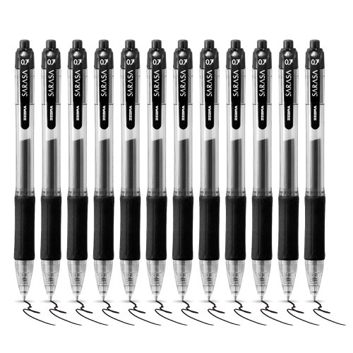 SARASA Gel Retractable Rollerball 0.7mm Pen Black Ink Box 12
